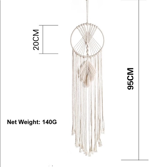 Macrame Dreamcatcher Wall Hanging Round Wall Decor - Picture 5 of 5